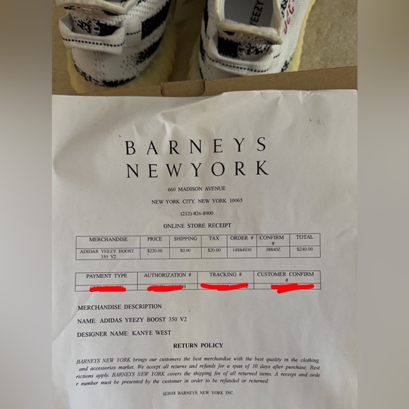 Adidas Zebra Yeezy Size 11.5 - Picture 6 of 6